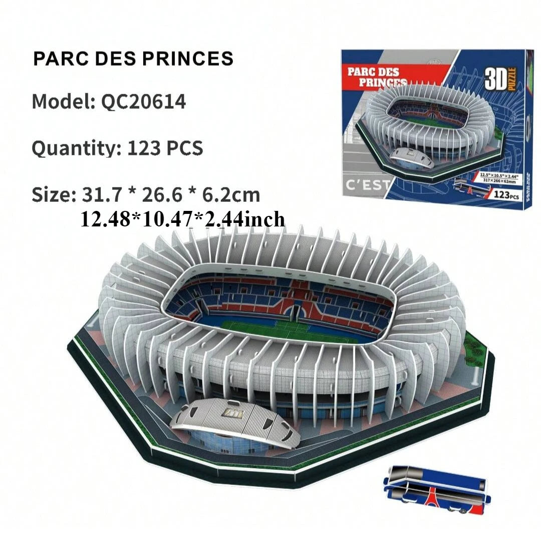 Un grand modèle de puzzle de stade en papier 3D pour les fans de football passionnés pour combattre à votre équipe à domicile
