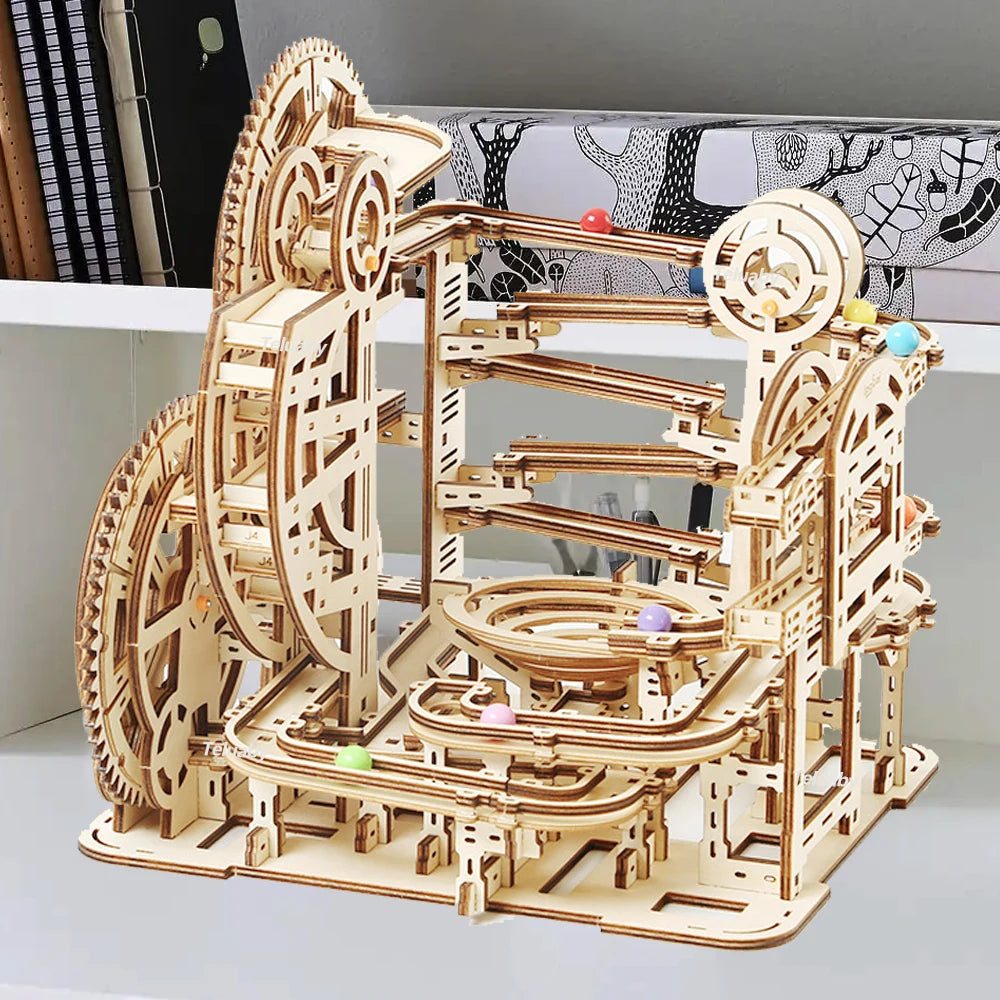 Puzzle 3d en bois et marbre, puzzle mécanique, jouet à assembler soi-même, jouets éducatifs à vapeur, Kits de construction de maquettes pour enfants et adultes, cadeau