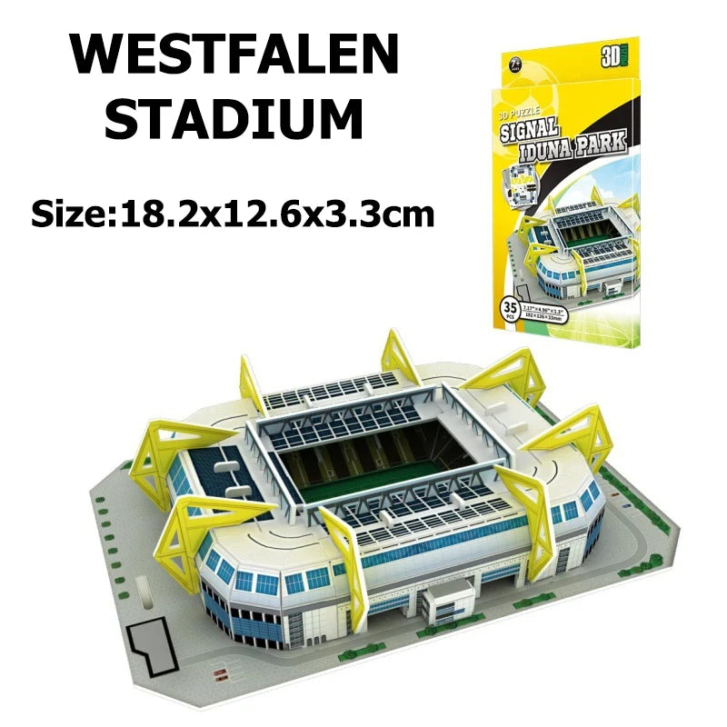 Jouets de Puzzle 3D pour enfants, simulation de terrain de Football, modèle de construction en papier, éducation précoce, capacité pratique, cadeaux pour fans de Football TMZ