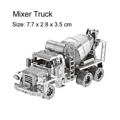 Puzzle 3D en métal, camion mélangeur, véhicule d'ingénierie, bricolage, modèle d'assemblage fait à la main, jouets pour adultes et enfants
