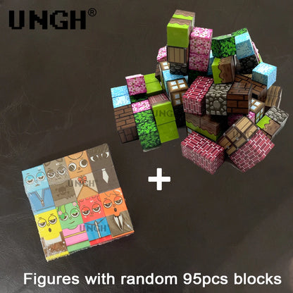 blocs de construction magnétique personnages et bioms à craft