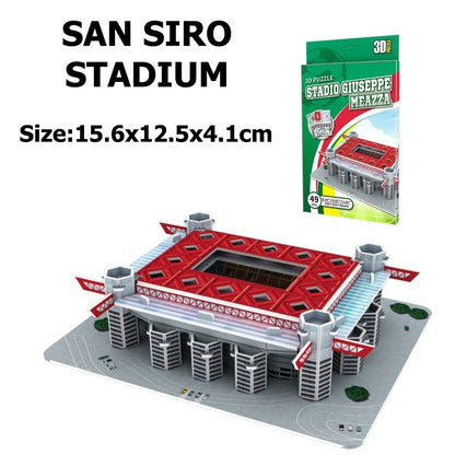 Jouets de Puzzle 3D pour enfants, simulation de terrain de Football, modèle de construction en papier, éducation précoce, capacité pratique, cadeaux pour fans de Football TMZ