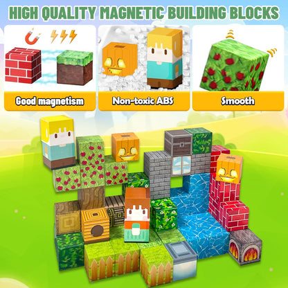 Bloc de construction magnétique boite métallique