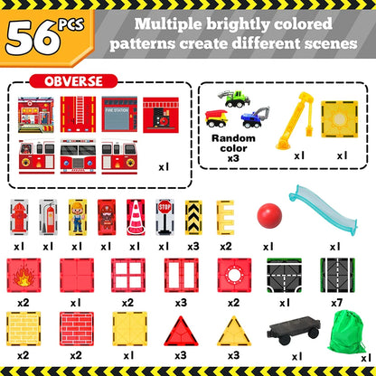 Jeu construction magnétique pompier