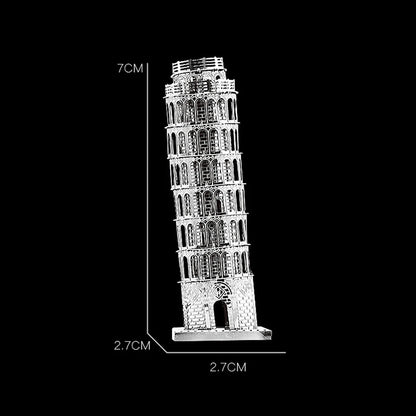 Tour penchée de Pisa, puzzle 3D en métal, kits de modèles, bricolage, découpé au Laser, jouet pour enfants