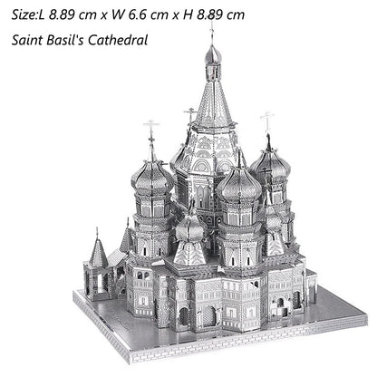 Puzzle 3D en métal, tour YueYang, cathédrale de basilice de Saint-Peter, cabine de plage, modèle d'assemblage, jouets cadeaux