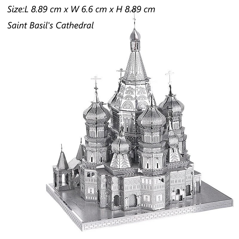 Puzzle 3D en métal, tour YueYang, cathédrale de basilice de Saint-Peter, cabine de plage, modèle d'assemblage, jouets cadeaux