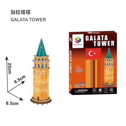 40 Style Architecture de renommée mondiale Construction 3D Puzzle modèle Construction 3D Puzzle jouets pour enfants cadeau de noël