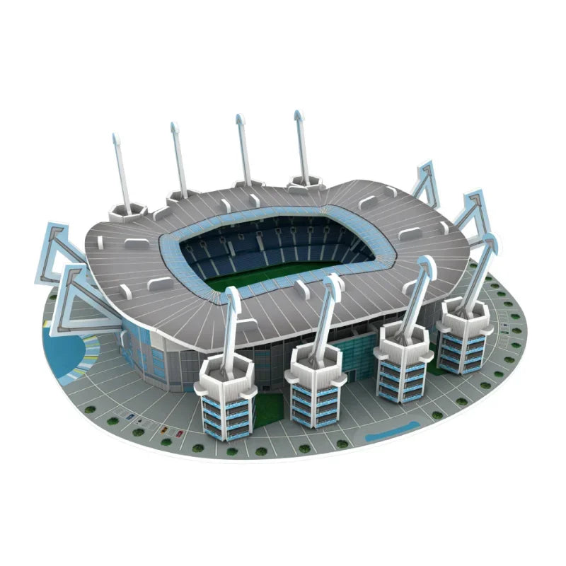 Puzzle en papier de terrain de Football 3D, bricolage, modèle de terrain de Football, jouets d'assemblage de stade de construction