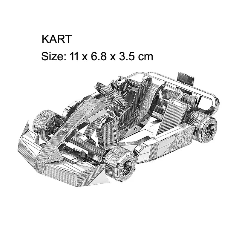 Véhicule terrestre 3D Puzzle en métal modèle de réservoir KART bricolage modèle de Puzzle découpé au Laser pour adulte enfant jouets éducatifs décoration de bureau