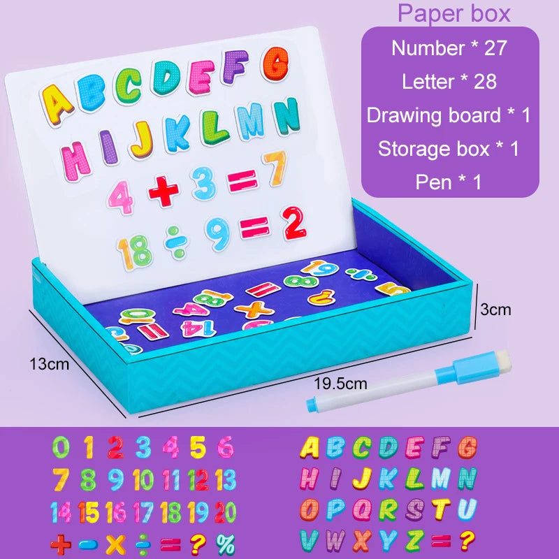 Planche à dessin multifonction pour enfants, Puzzle d'écriture, Attraction magnétique, tableau noir, jouets éducatifs d'apprentissage pour enfants, cadeaux TMZ