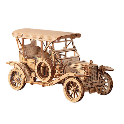 Modèle d'échelle de puzzle en bois de voiture 3D de voiture classique, kit de modèle de bricolage, cadeau artisanal, décoration de la maison, kit de modèle mécanique, jouet de construction
