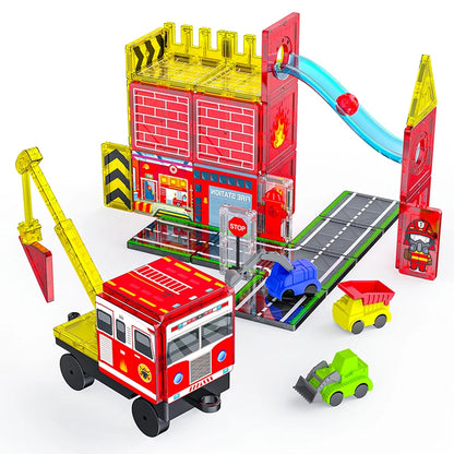 Jeu construction magnétique pompier
