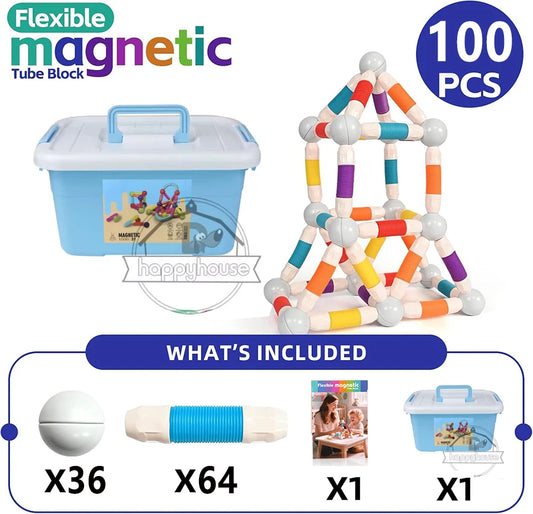 Jeu de construction magnétique enfant 100 pièces