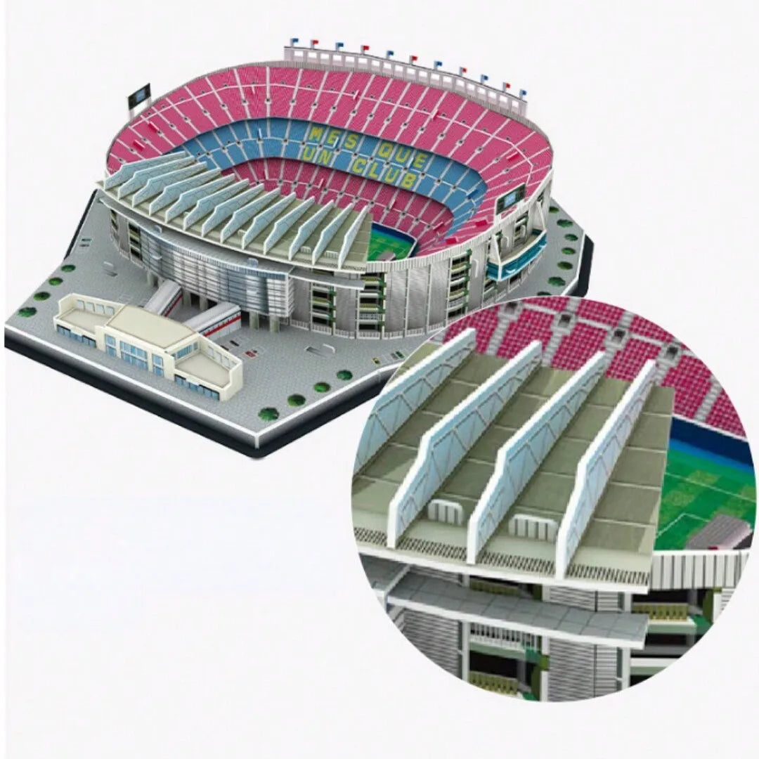 Un grand modèle de puzzle de stade en papier 3D pour les fans de football passionnés pour combattre à votre équipe à domicile