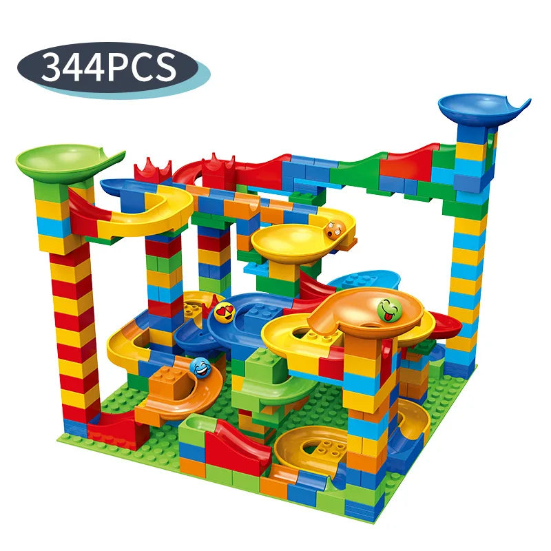 88-514 pièces blocs de course en marbre labyrinthe balle piste jouet Compatible blocs de construction de ville entonnoir blocs coulissants jouets briques à monter soi-même jouets