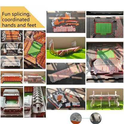Jouets de Puzzle 3D pour enfants, simulation de terrain de Football, modèle de construction en papier, éducation précoce, capacité pratique, cadeaux pour fans de Football TMZ