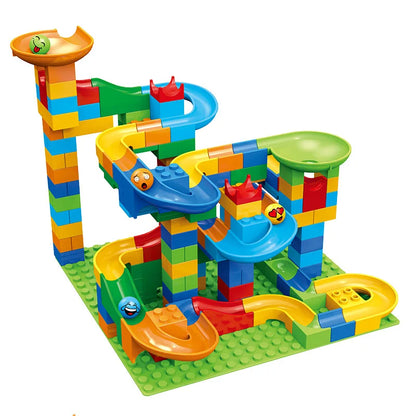 88-514 pièces blocs de course en marbre labyrinthe balle piste jouet Compatible blocs de construction de ville entonnoir blocs coulissants jouets briques à monter soi-même jouets