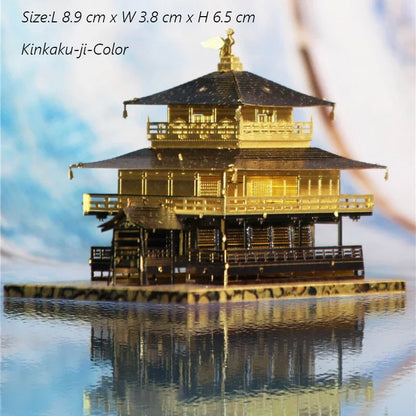 Puzzle 3D en métal, tour Yue Yang, Architecture classique chinoise, Kits de modèles d'assemblage, bricolage, découpé au Laser, jouet pour enfants et adultes