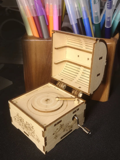 Puzzle 3d en bois, boîte à musique trésor à la main, vous êtes mon soleil, kit de modèle d'assemblage fait à la main, vacances, anniversaires, cadeaux de noël