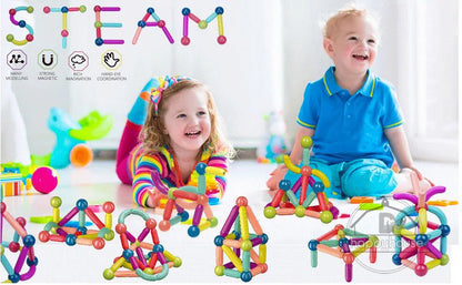 Magnetic Constructor Blocks Set Toys for Kids Magnet Stick Rod Building Blocks Montessori Educational Toys For Children Boy Girl