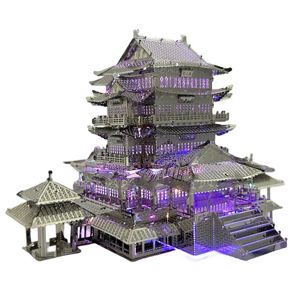 Tengwang pavillon 3D Puzzles en métal pour adultes bricolage Kits de modèles Mecha blocs Kit de modèle de chasse casse-tête Puzzle Fidget jouets