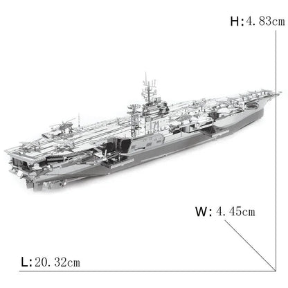 Ensemble de Puzzle 3D en métal, Locomotive américaine Uss Roosevelt, modèle de perçage d'huile, cadeau pour enfants, 14 + jeux de voyage, jouets de bricolage
