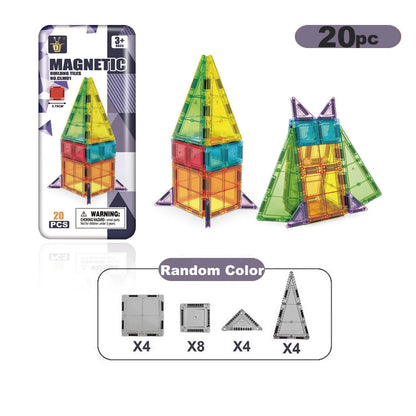Jeu de construction magnétique avec boite de transport