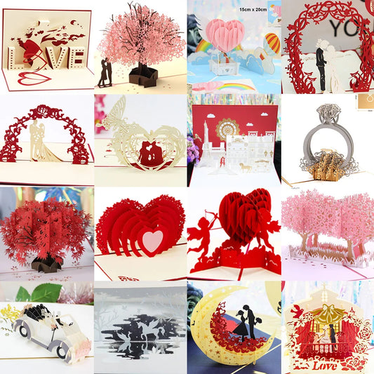 Carte pop up amour