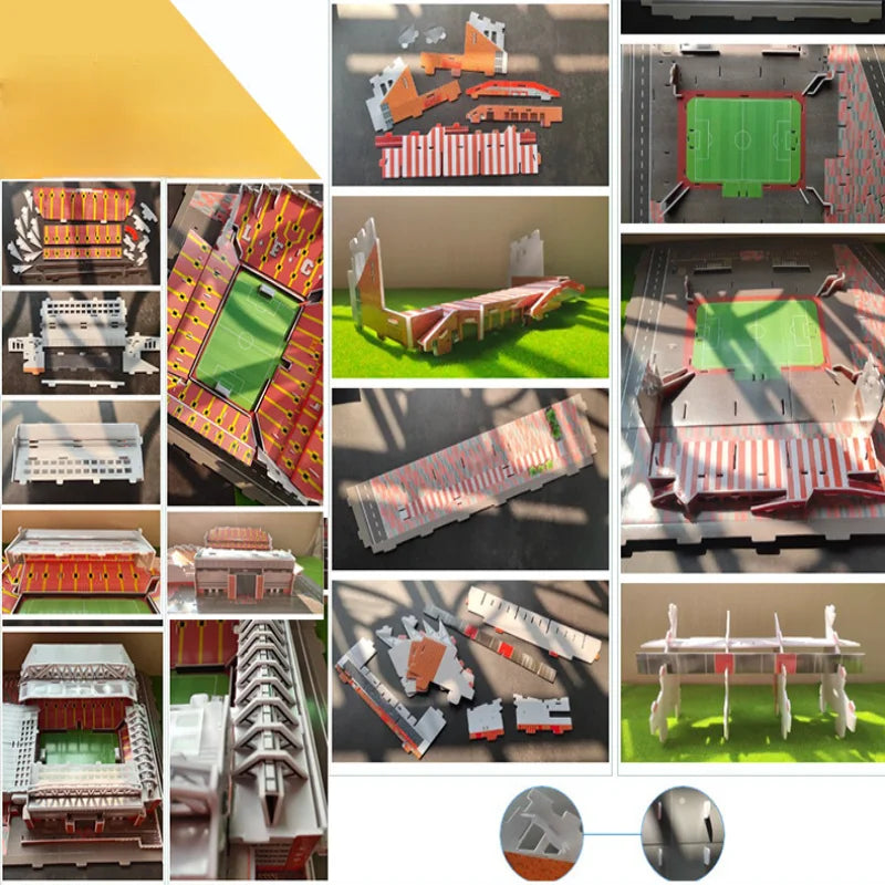Un grand modèle de puzzle de stade en papier 3D pour les fans de football passionnés pour combattre à votre équipe à domicile