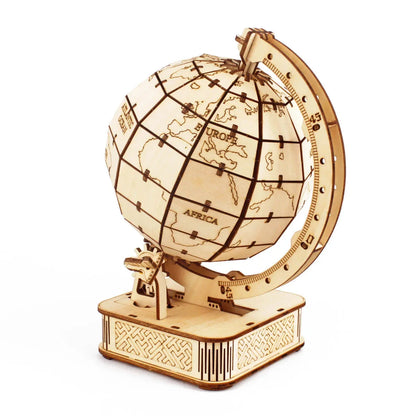 Puzzle Globe 3D en bois, jouet à assembler mécanique, bloc de construction, ensemble de modèles de terre pour adolescents, bricolage, géographie, carte du monde, jouet cadeau à construire