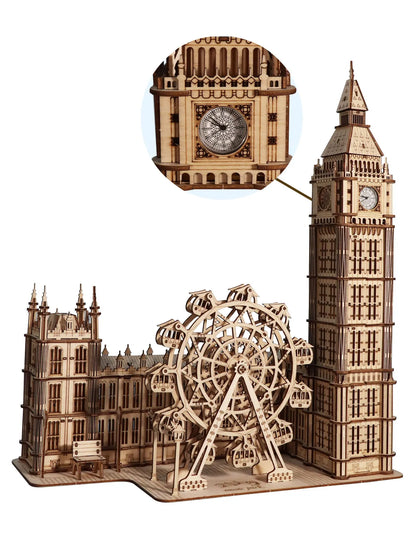 Puzzle 3D en bois Big Ben, Kits de modèles, horloge de bureau, blocs de construction, cadeau créatif, décoration de maison pour la famille, cadeau de noël Unique