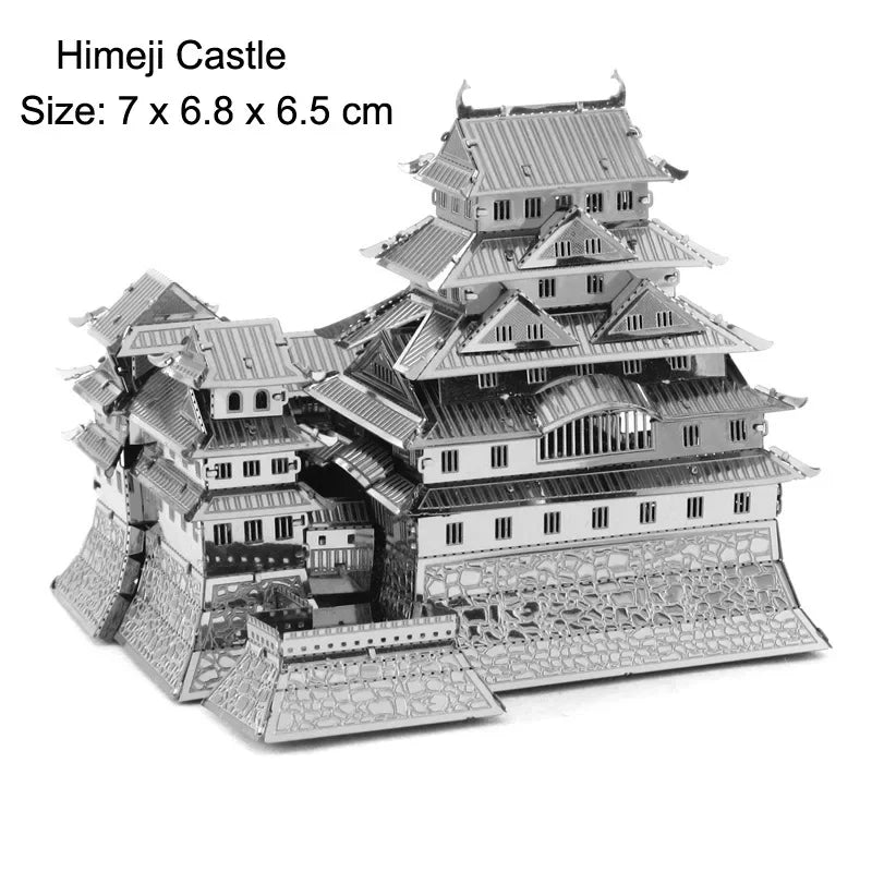 Puzzle 3D en métal, tour Yue Yang, Architecture classique chinoise, Kits de modèles d'assemblage, bricolage, découpé au Laser, jouet pour enfants et adultes