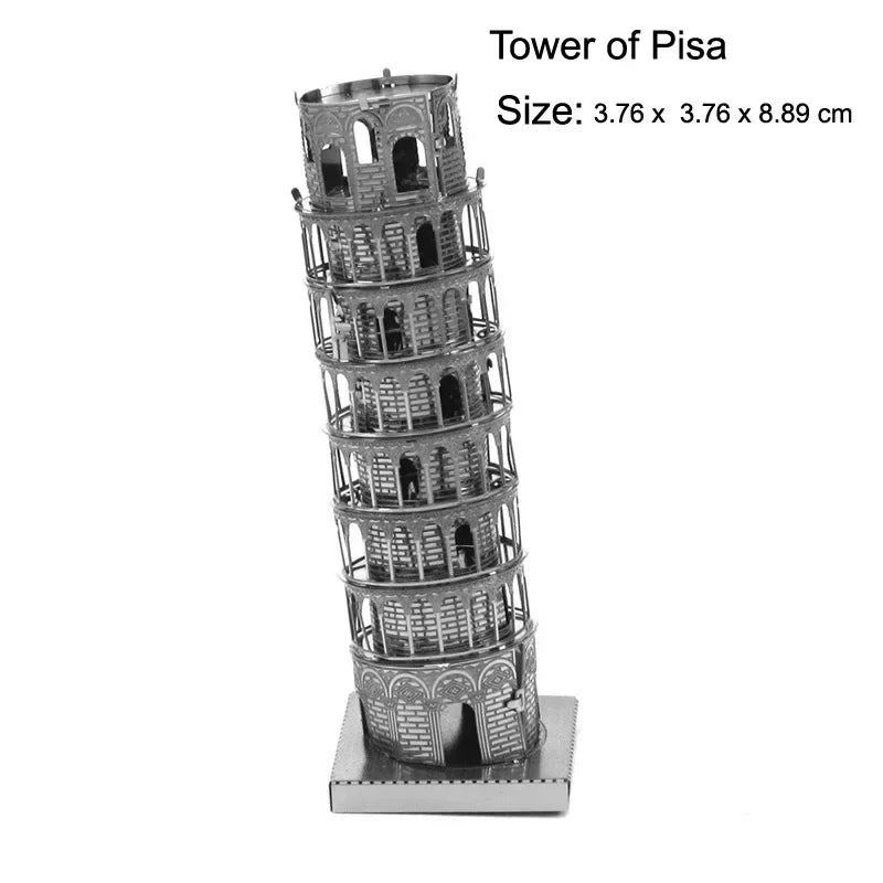 Puzzle 3D en métal, tour Yue Yang, Architecture classique chinoise, Kits de modèles d'assemblage, bricolage, découpé au Laser, jouet pour enfants et adultes