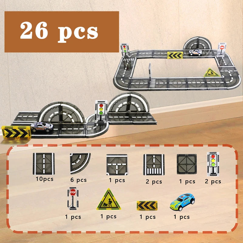Ce jeu de construction magnétique voitures