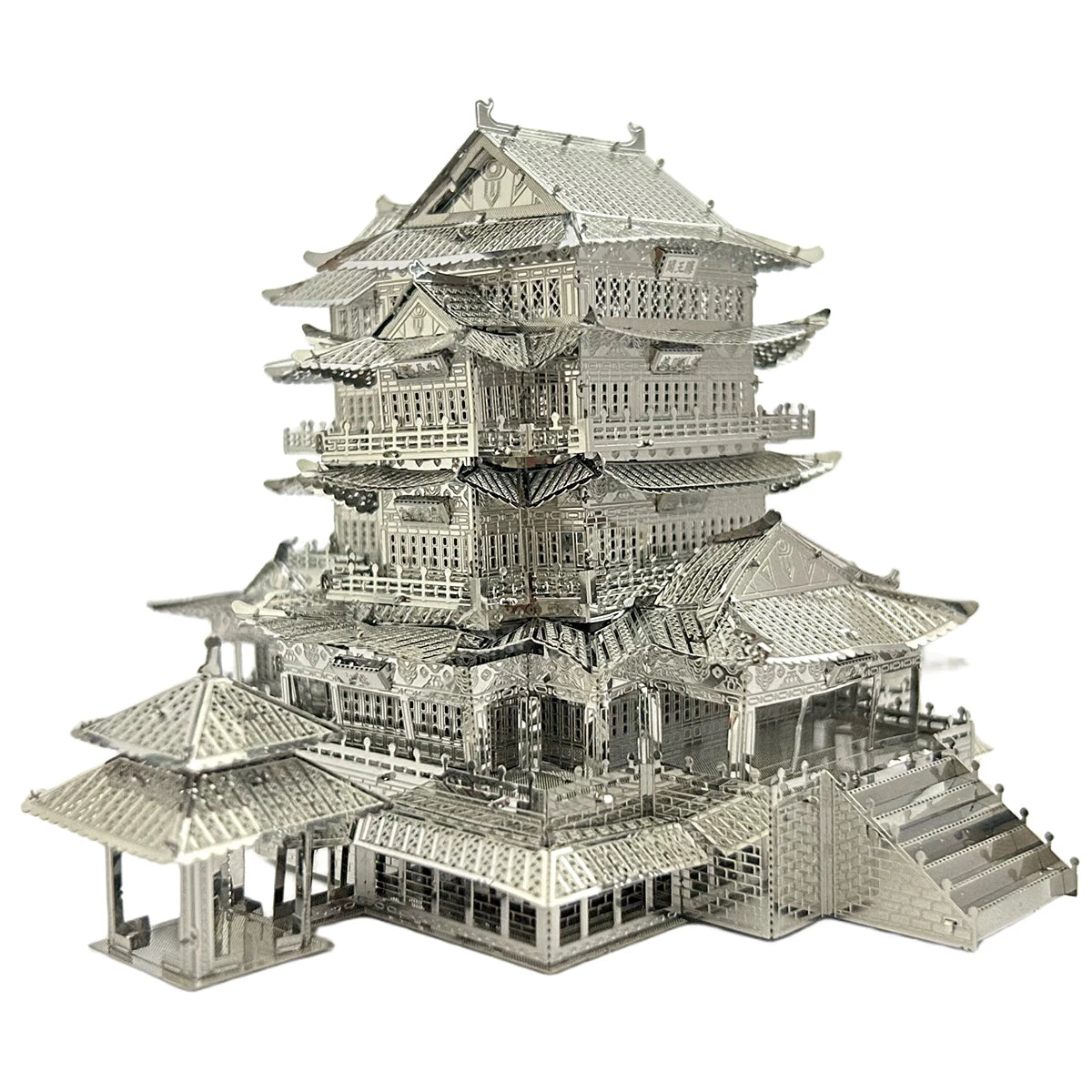 Tengwang pavillon 3D Puzzles en métal pour adultes bricolage Kits de modèles Mecha blocs Kit de modèle de chasse casse-tête Puzzle Fidget jouets