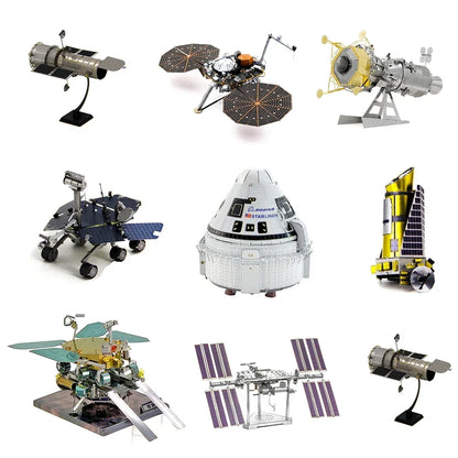 Exploration spatiale 3D Puzzle en métal navette Hubble télescope spatial Mars Rover modèle jouet pour enfants Puzzle créatif cadeau jouets