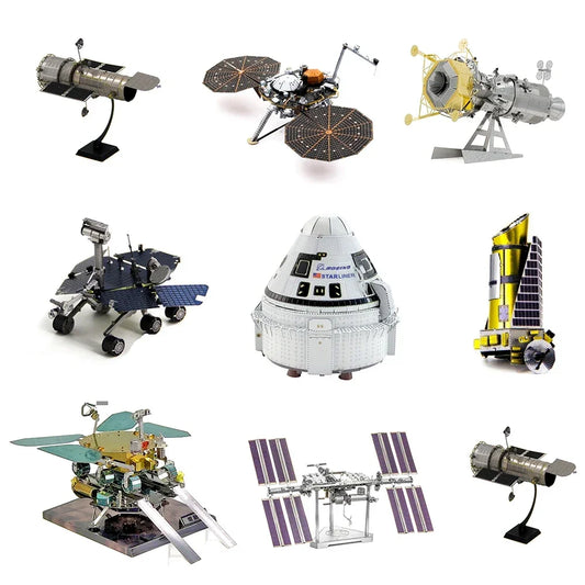 Exploration spatiale 3D Puzzle en métal navette Hubble télescope spatial Mars Rover modèle jouet pour enfants Puzzle créatif cadeau jouets