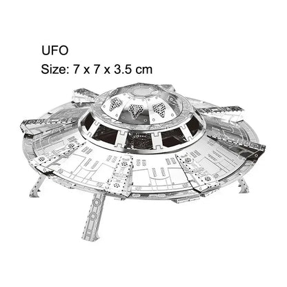 Puzzle 3D en métal UFO, bricolage fait à la main, Exploration spatiale, modèle d'assemblage de vaisseau spatial, jouets pour adultes et enfants