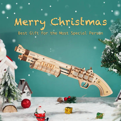 Robotime Rokr Corsac M60 pistolet jouet 3D Puzzle en bois Kit de modèle de construction mécanique pour enfants 14 ans cadeau de noël