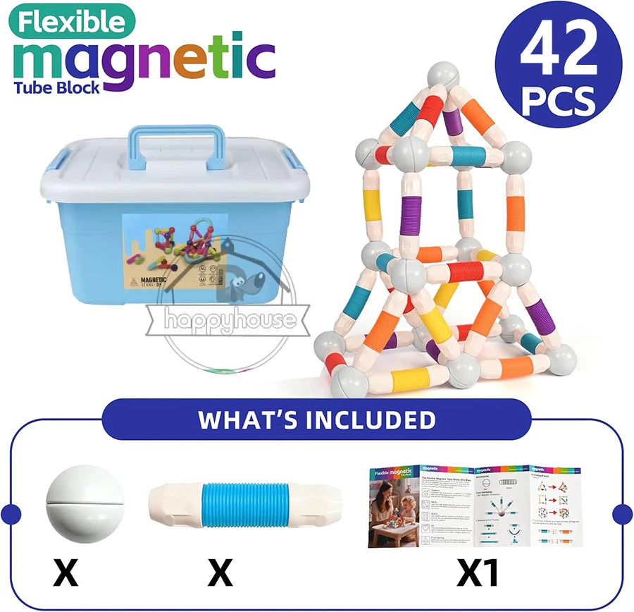 Jeu de construction magnétique enfant 25 pièces flexible