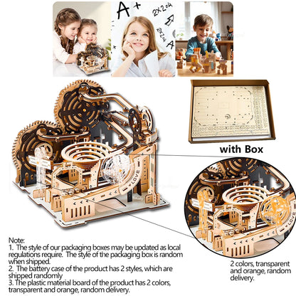 Puzzle 3D en bois, ensemble de course sur marbre, Kit de modèle de construction à assembler soi-même, moteur à vapeur, jouets éducatifs pour adultes et enfants, cadeaux d'anniversaire