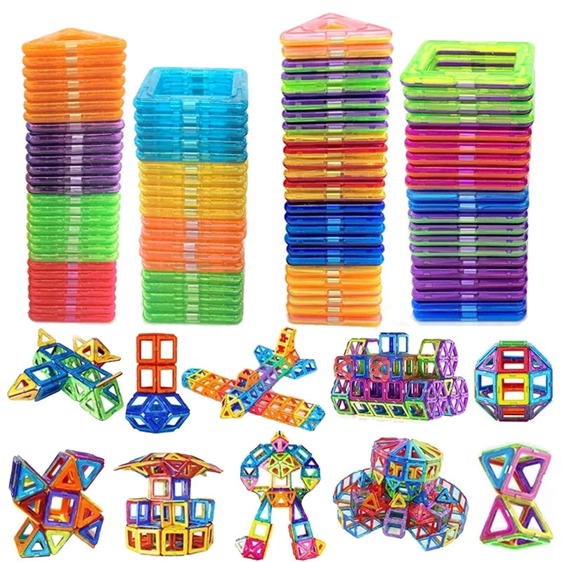 Jeu de construction magnétique de différentes tailles