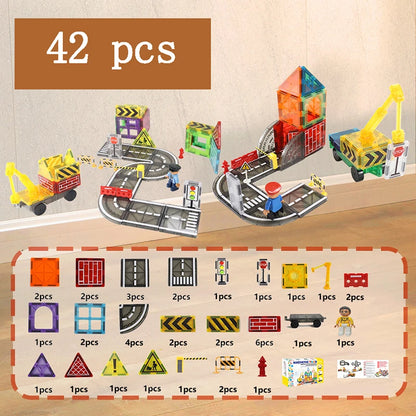 Ce jeu de construction magnétique voitures