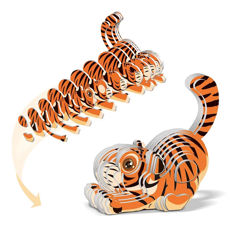 Puzzle en papier dinosaure 3D pour enfants, jouets Montessori, bricolage amusant, assemblage manuel, modèle tridimensionnel, jouet pour garçon et fille