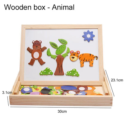 Planche à dessin multifonction pour enfants, Puzzle d'écriture, Attraction magnétique, tableau noir, jouets éducatifs d'apprentissage pour enfants, cadeaux TMZ