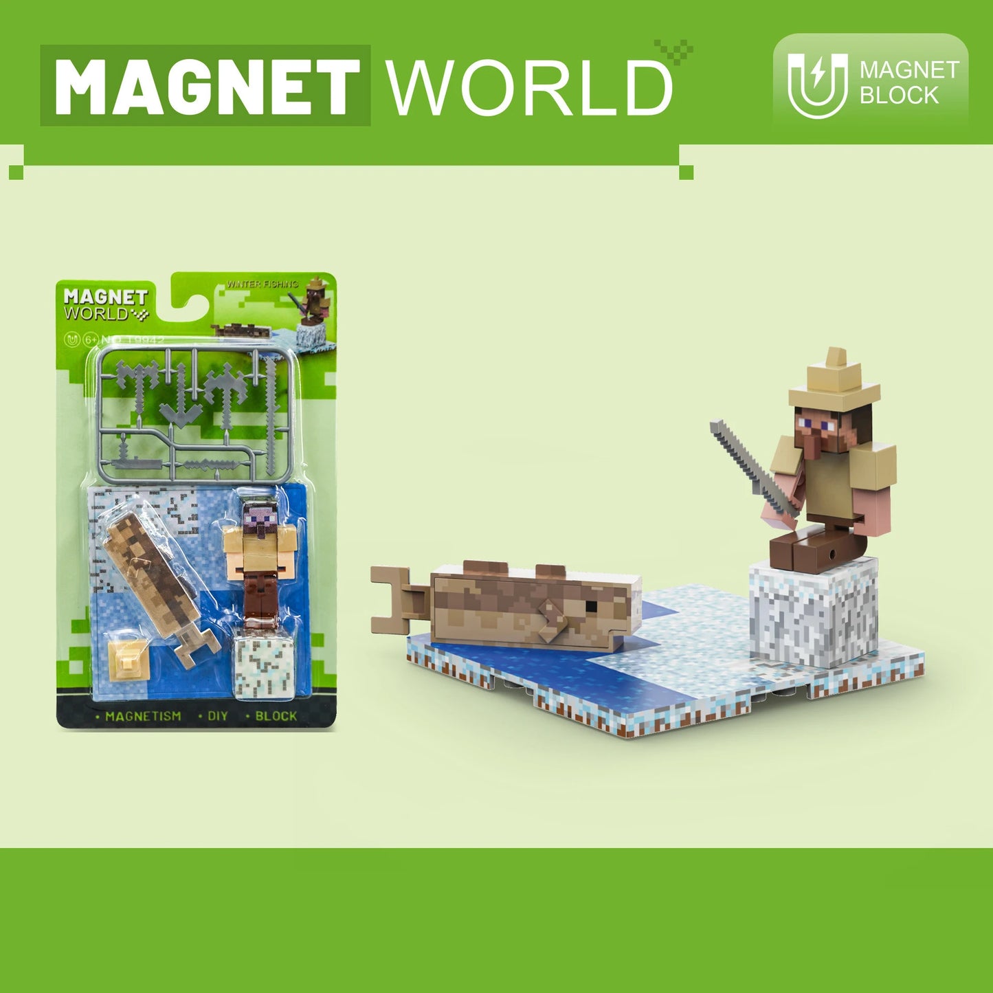 Bloc de construction magnétique craft