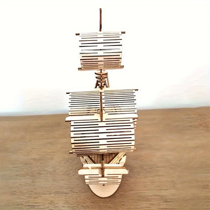 Puzzle 3D en bois, modèle de jouet mécanique fait à la main, jeu de construction, à assembler, modèle de bateau, ornement, cadeau de noël, 1 pièce