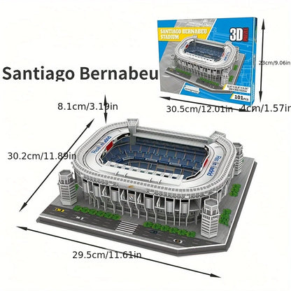 Un grand modèle de puzzle de stade en papier 3D pour les fans de football passionnés pour combattre à votre équipe à domicile