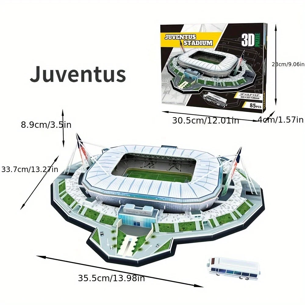 Un grand modèle de puzzle de stade en papier 3D pour les fans de football passionnés pour combattre à votre équipe à domicile